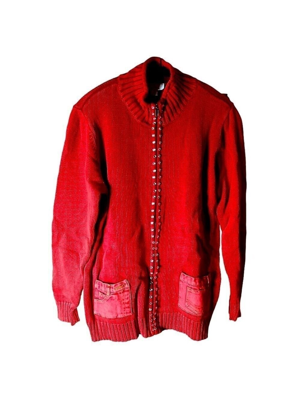 038 MED QUACKER FACTORY ZIP UP SWEATER
